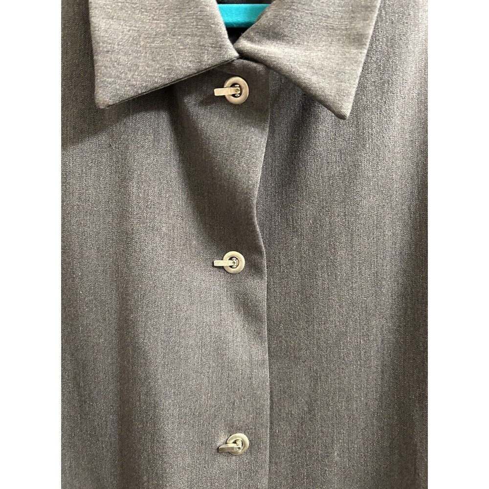 Dialogue Gray Toggle Button Up Jacket Blazer Wome… - image 4